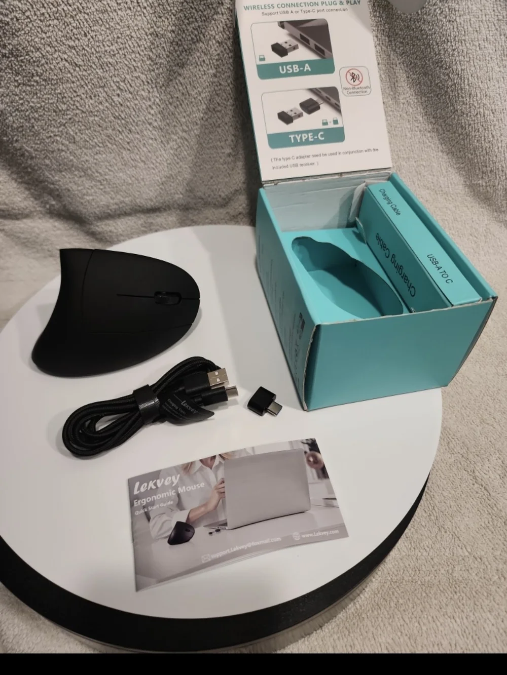 Ergonomic Wireless Rechargable Vertical Mouse